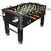 Foosball Soccer Table Football Black ca. 70 kg - 16mm massive steel poles - 4 Beverage holders & Ball-Feed with a chrome finish