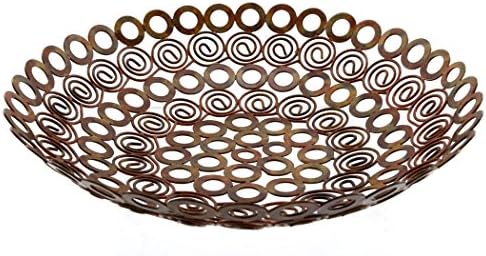 Fruit Bowl - Hand Made, Fair Trade, 11" Metal Fruit Basket Made From Re-purposed Metal