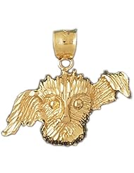 Dazzlers Solid 14k Gold Affen Pinscher Dog Head Charm Pendant Available in three colors from jewelsberry (weights: 6.5 grams only)