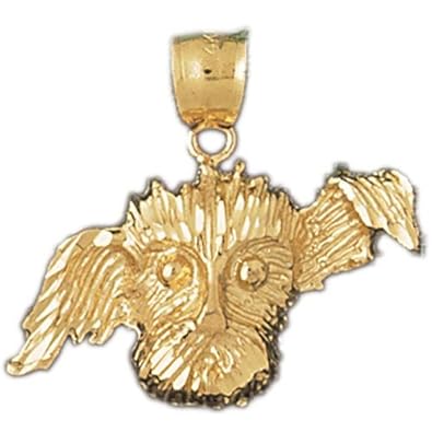 Cheap Girls Jewelry Dazzlers Solid 14k Gold Affen Pinscher Dog Head Charm Pendant Available in three colors from jewelsberry (weights: 6.5 grams only) For Sale