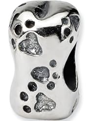Reflection Beads Silver Doggie Bone Dog Bead
