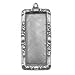 Antiqued Silver Plated Brass Scrolled Border Rectangle 33x13.5mm Bezel Pendant (1)