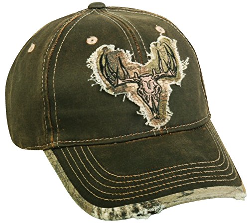 Realtree Adjustable Closure Deer Skull Logo Cap, Dark Brown/Realtree Xtra Camo