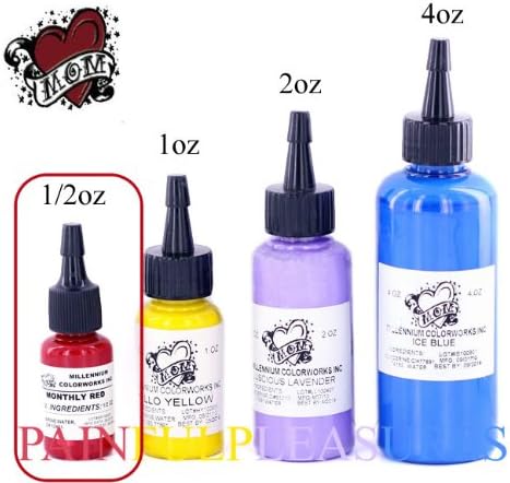 Millennium Moms Tattoo Ink 1/2oz Bottle - Pick Your Color- 1/2oz 021 Luscious Light Purple