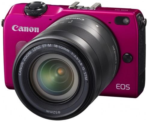 Canon EOS M2 with 18-55mm Lens (Pink) - International Version (No Warranty)