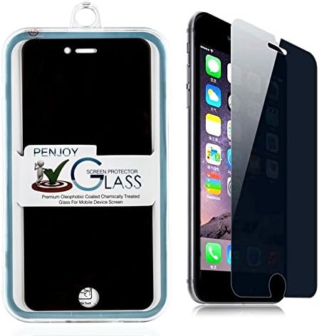 iPhone 6S Plus Privacy Tempered Glass Screen Protector, PENJOY Apple iPhone 6 Plus (5.5 inch ONLY) 9H,2.5D Rounded Edge,Edge to Edge Full Coverage Ballistic Glass - 3 month free replacement [1-Pack]