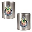 Chivas USA Soccer 2pc Stainless Steel Can Holder Set - Primary Team Logo MAJOR-LEAGUE-SOCCER Soccer