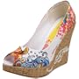 Ed Hardy Women's Casablanca Wedge Pump,White/Koi Fish-10SCA101W,7 M US