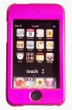 Apple iPod Touch 2nd Generation HOT PINK MAGENTA Snap-on Hard Rubberized Crystal Case GB 16 GB 16GB