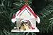 Sheltie in Dog House Christmas Ornament with Magnetic Back Shetland Sheepdog Ornament