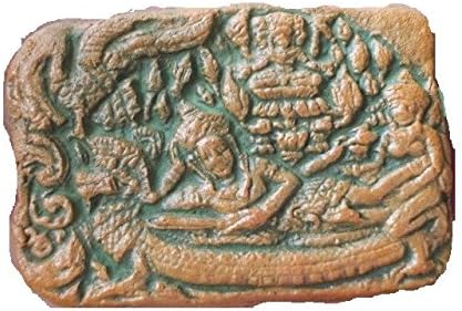 Narai lintel lay Couture drained clay . Magnet made   of clay Thailand Souvenir Refrigerator Thai Magnet Hand Made Craft