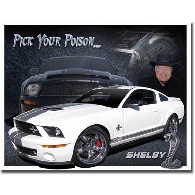Forrd Mustang Tin Metal Sign : Shelby GT 500