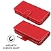 iPhone 5 / 5s Case, Snugg - Red Leather iPhone 5/5s Flip Case Premium Wallet Phone Cover with Card Slots for Apple iPhone 5 / 5s