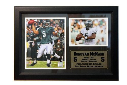 Philadelphia Eagles Donovan Mcnabb 12x18 Photo Stat Frame - Framed NFL Photos, Plaques and Collages