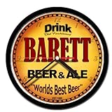 BARETT beer and ale cerveza wall clock