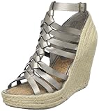 IMAGE OF Enzo Angiolini Women's Ramie Wedge Espadrille,Pewter,7 M US