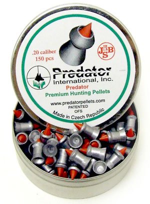JSB Predator .20 Cal, 13 Grains, Pointed, 150/Tin