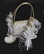 Baptism Gift Set - Basket - Rosary - Candle - Hanky - Shell, Blue