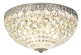 Schonbek 10 Wide Silver Crystal Flushmount