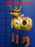 Western Decor Steer Birdhouse with Boots!
