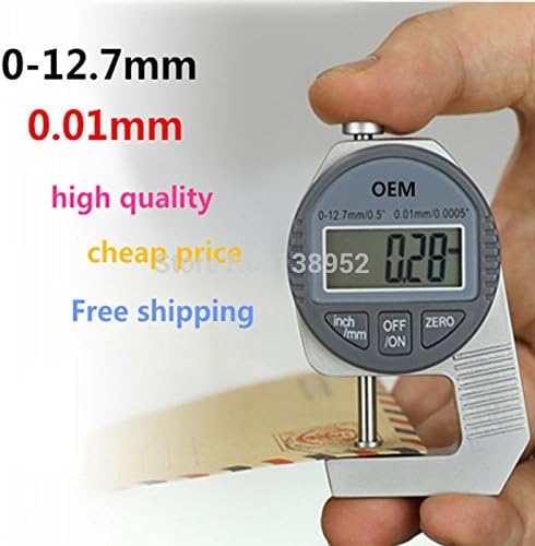 Portable mini Precise Digital Thickness Gauge Meter Tester Micrometer thickness measurement tool 0 to 12.7mm