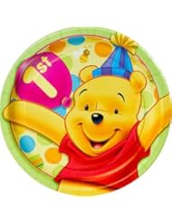 Pooh 1st Birthday Dessert Plates