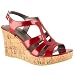 Wurl Watson Womens Wedge Sandals RED PATENT 8.5 M Wmns