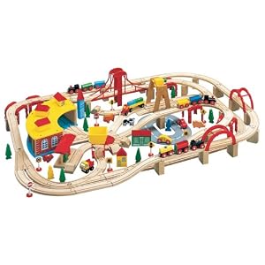 Maxim Wooden Train Set, 145-Pieces by 