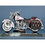 Harley Davidson Heritage Springer FLSTS Model Diecast Motorcycle 1:10 die cast by Maisto - White with Red Trim
