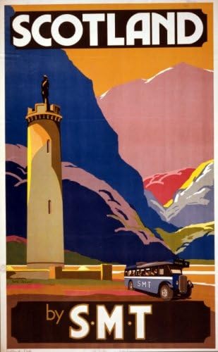1920s Vintage Travel Poster Scotland by S.M.T.