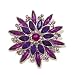 Purple & Violet Color Austrian Rhinestone Star Flower...