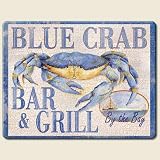 Blue Crab Bar and Grill 15 x11.5 inch Tempered Glass Cutting Board