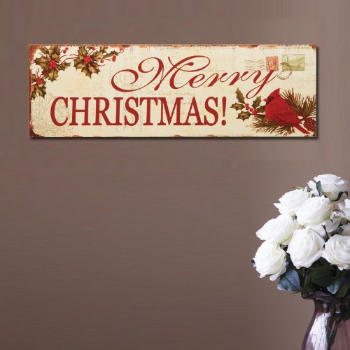 Adeco Decorative Wood Wall Hanging Sign Plaque 