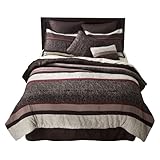 Embroidered 8pc Bed Set - Brown/Spice (California King)