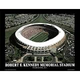 Mike Smith Washington Redskins RFK Memorial Stadium Sports Poster Print - 11x14 custom fit with RichAndFramous Black 14 inch Poster Hangers
