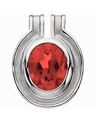 14K White Gold Oval Cut Chatham Created Ruby Pendant -- LIFETIME WARRANTY