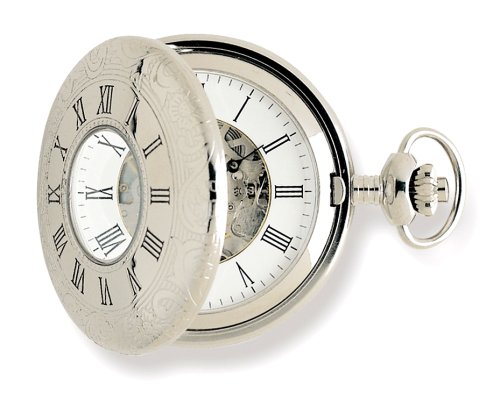 Rapport PW57 Mechanical 17 Jewel Half Hunter Skeleton Pocket Watch Image of Rapport PW57 Mechanical 17 Jewel Half Hunter Skeleton Pocket Watch
