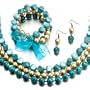 Bracelet Earrings Set Pendant Necklace