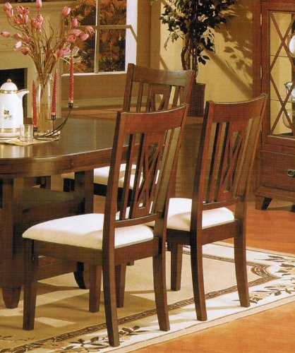 BEAUTIFUL DARK MOHAGONY SET CUSHIONED CHAIRS