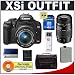 Canon Digital Rebel XSi 12.2MP Digital SLR Camera (Black) + Canon 18-55mm IS Lens + Tamron 70-300mm Di LD Macro Lens for Canon EOS + Spare LP-E5 Battery + 4GB Card + Gadget Bag