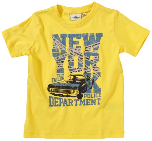 TOM TAILOR Jungen T-Shirt 10223490082/tee police department, Gr. 104/110, Gelb (3009) Preisvergleich