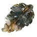 Genuine Green Moss Agate Carved Leaf Pendant 46mm (1)