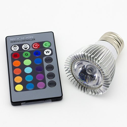 SUPERNIGHT® 3W E27 RGB LED Bulb Light 16 Color Changing LED Light with 24-key Remote Controller Birthday Celebration Party Colorful Backlight AC 85-265V