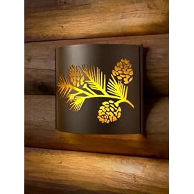 Decorative Indoor Wildlife Sconces (Pine bough/right)