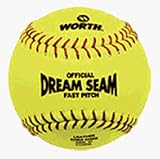 Worth Dream Seam 11" Fastpitch Softball, Yellow ASA, Dz