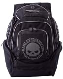 Harley-Davidson® Mens Skull Deluxe Back Pack. Grey/Black. BP1924S