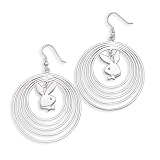 Officially Licensed Playboy Bunny Head with Crystalline EYE Circle Earrings