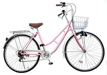 2009年モデル『ゆとり自転車』シマノ6段変速付。クラシックデザインが素敵なママチャリ。26インチ自転車　AST26-0902ピンク