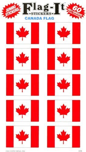 Canada Flag Stickers Package Of 60