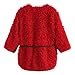 Richie House Little Girls' Retro Shag Jacket with Leatherette Belt RH0797